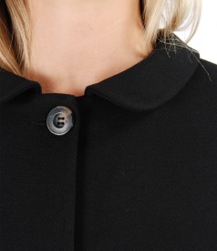 Elegant jacket with round collar