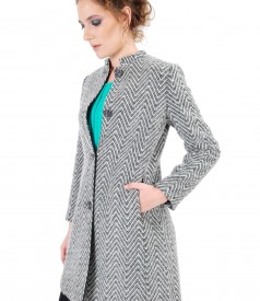 Elegant jacket with pockets and zipper