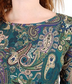 Jersey blouse with floral print