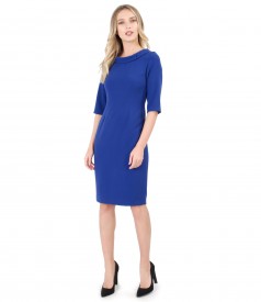 Elastic fabric dress embellished with crystals