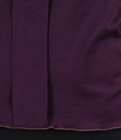 Elastic jersey blouse with fold and crystals