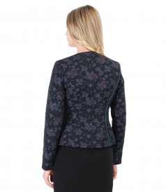 Elegant jacket made of brocade with wool