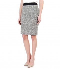 Office skirt with cotton loops