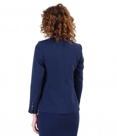 Office fabric jacket embellished with crystals