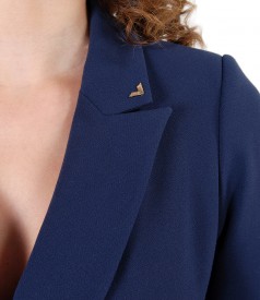 Office fabric jacket embellished with crystals