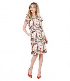 Cotton dress with floral print