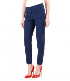 Ankle pants made of elastic fabric with side seam