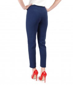 Ankle pants made of elastic fabric with side seam