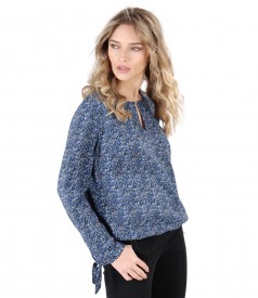 Viscose blouse with long sleeves