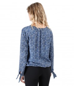 Viscose blouse with long sleeves