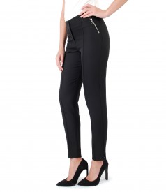 Ankle pants with metallic zippers