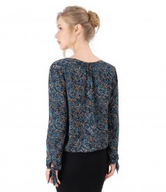 Viscose blouse with long sleeves