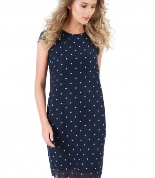 Veil dress with dots print