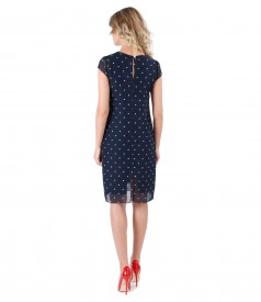 Veil dress with dots print