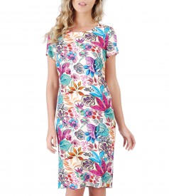 Viscose dress with floral print