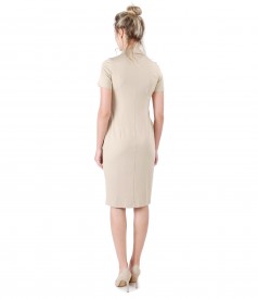 Elastic jersey dress with pockets