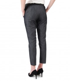 Pantaloni din denim cu cusatura decorativa