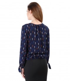 Viscose blouse with long sleeves