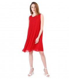 Veil dress with front folds