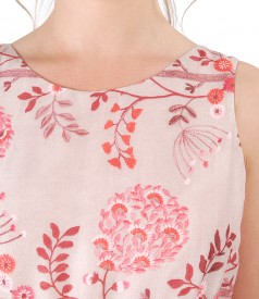 Elegant viscose dress with floral print