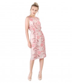 Elegant viscose dress with floral print