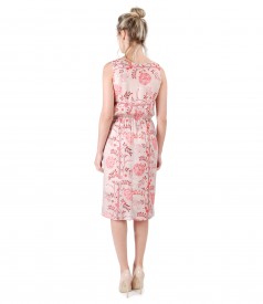 Elegant viscose dress with floral print