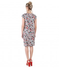 Midi dress made of elastic jersey with print