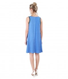 Jersey casual dress with elastic trim