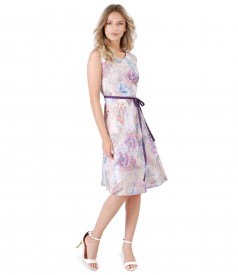 Elegant dress made of printed cotton