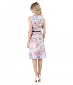 Elegant dress made of printed cotton