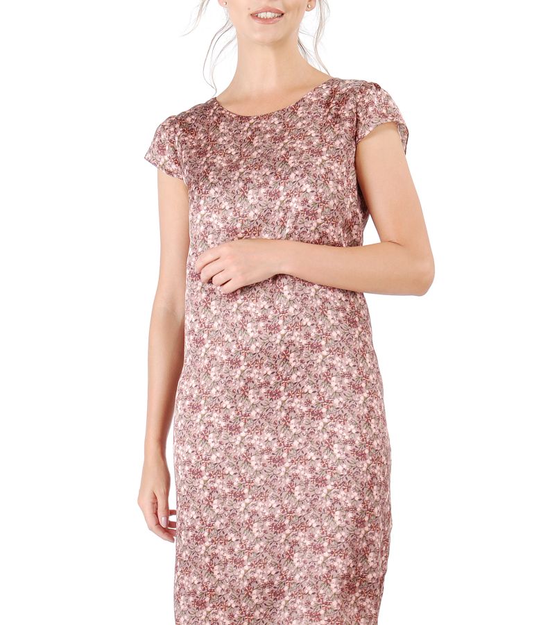 Silk dress with floral print