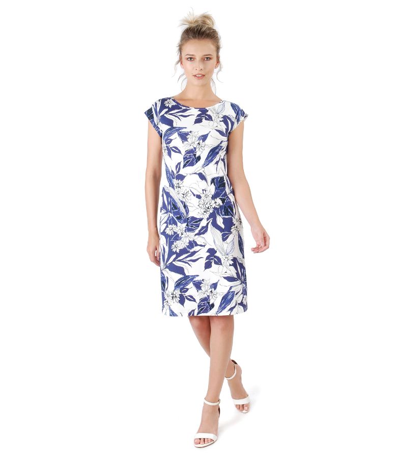 Jersey dress with floral print print - YOKKO