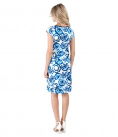 Thin elastic printed jersey dress