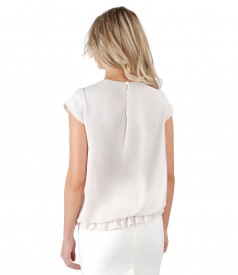 Elegant blouse with front folds