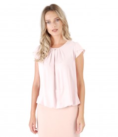 Elegant blouse with front folds