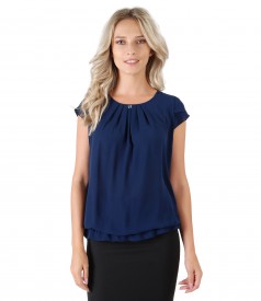 Elegant blouse with front folds