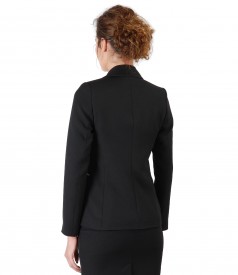 Office jacket with decorative zipper