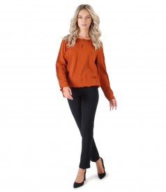 Viscose blouse with ankle pants