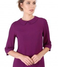 Viscose blouse with round collar