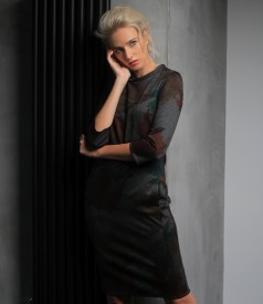 Midi dress made of elastic jersey