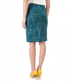 Multicolor loop skirt with wool