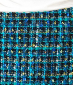 Multicolor loop skirt with wool