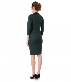 Elastic jersey dress with pockets