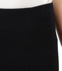 Office skirt with zipper