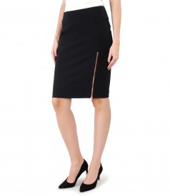 Office skirt with zipper