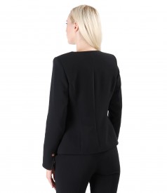 Office jacket with front zipper