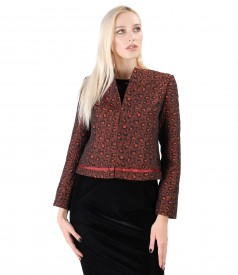 Jacket made of brocade with a bow made of rips
