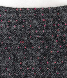 Multicolor loop skirt with wool