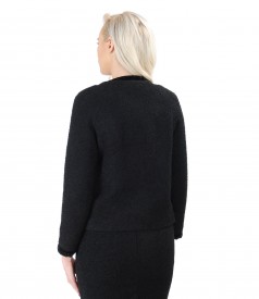 Elegant jacket with wool and alpaca loops