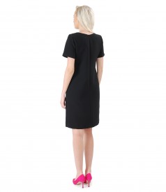 Elegant dress made of black elastic fabric